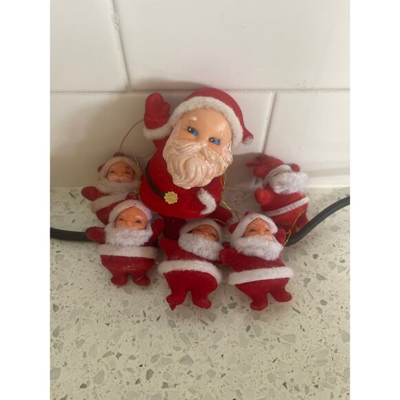 Antique vintage Felt Made in Japan Dancing Santa One Leg Shorter Santa 6 - Picture 2 of 4